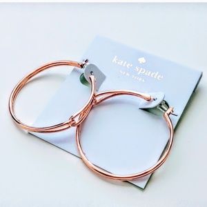HP 💖 Kate Spade Pink goldtone hoop earrings